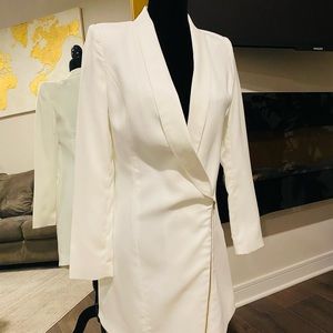 MISSGUIDED Asymmetrical Tuxedo Dress